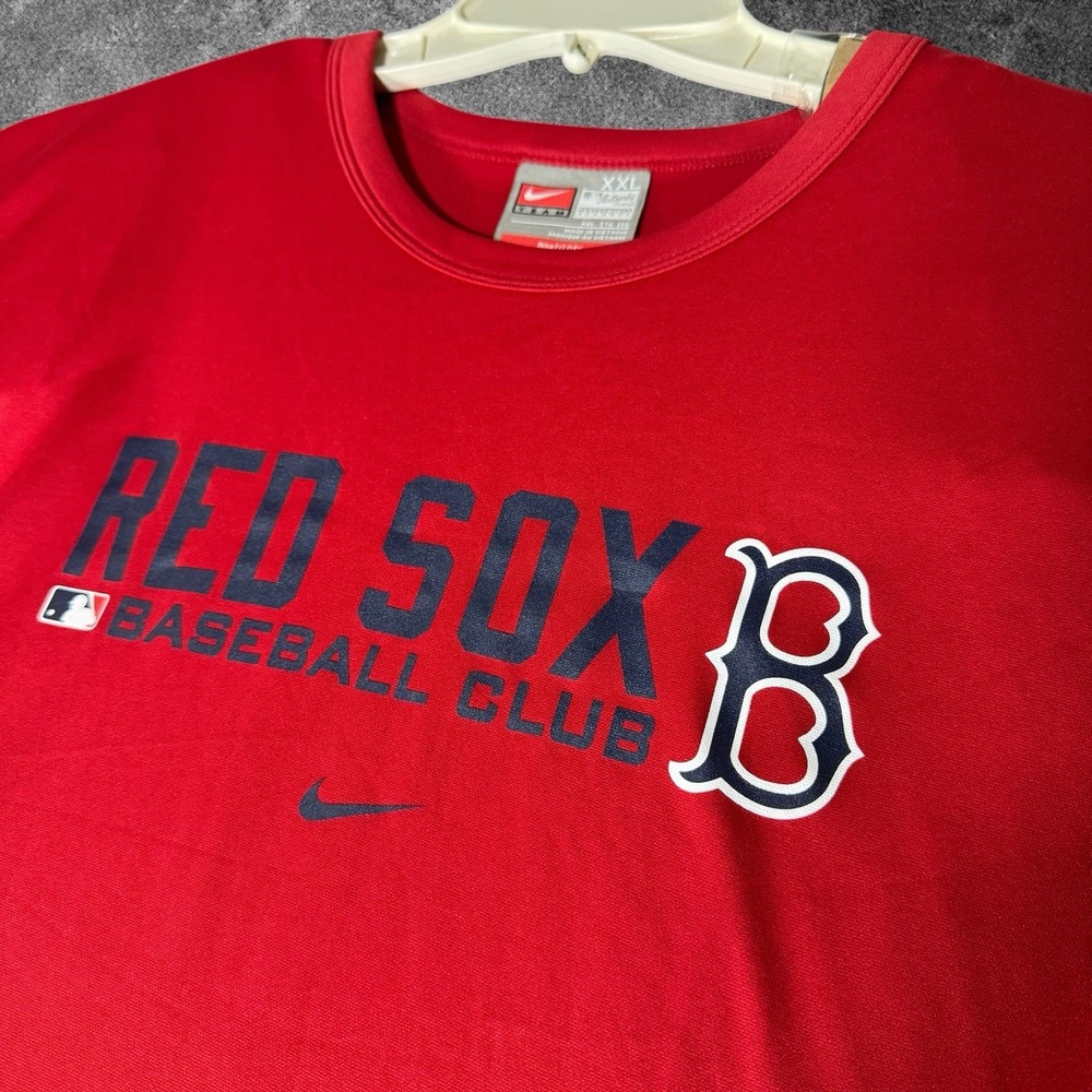 Nike Boston Red Sox MLB Baseball Men's T-Shirt Dri-Fit Short Sleeve Red Size XXL - Picture 1 of 8